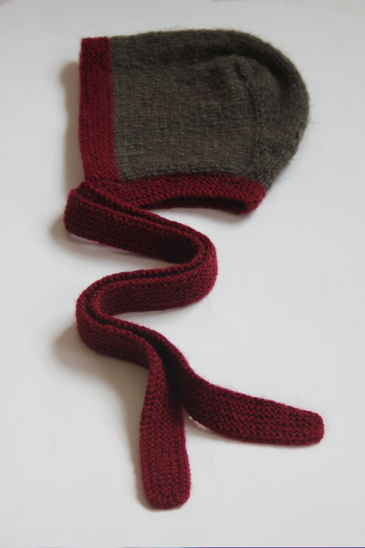 Premium Mohair Bonnet in Burgundy & Brown