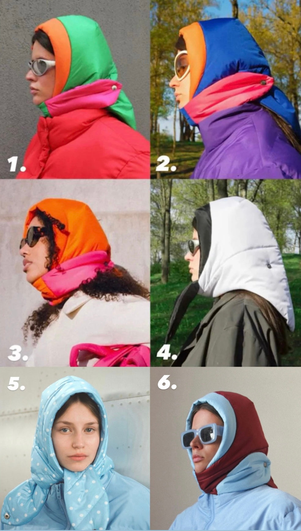 Pillow Headscarf - Baby Blue & Burgundy