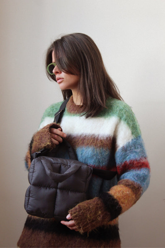 Mini Pillow Puffer Essential bag in Black