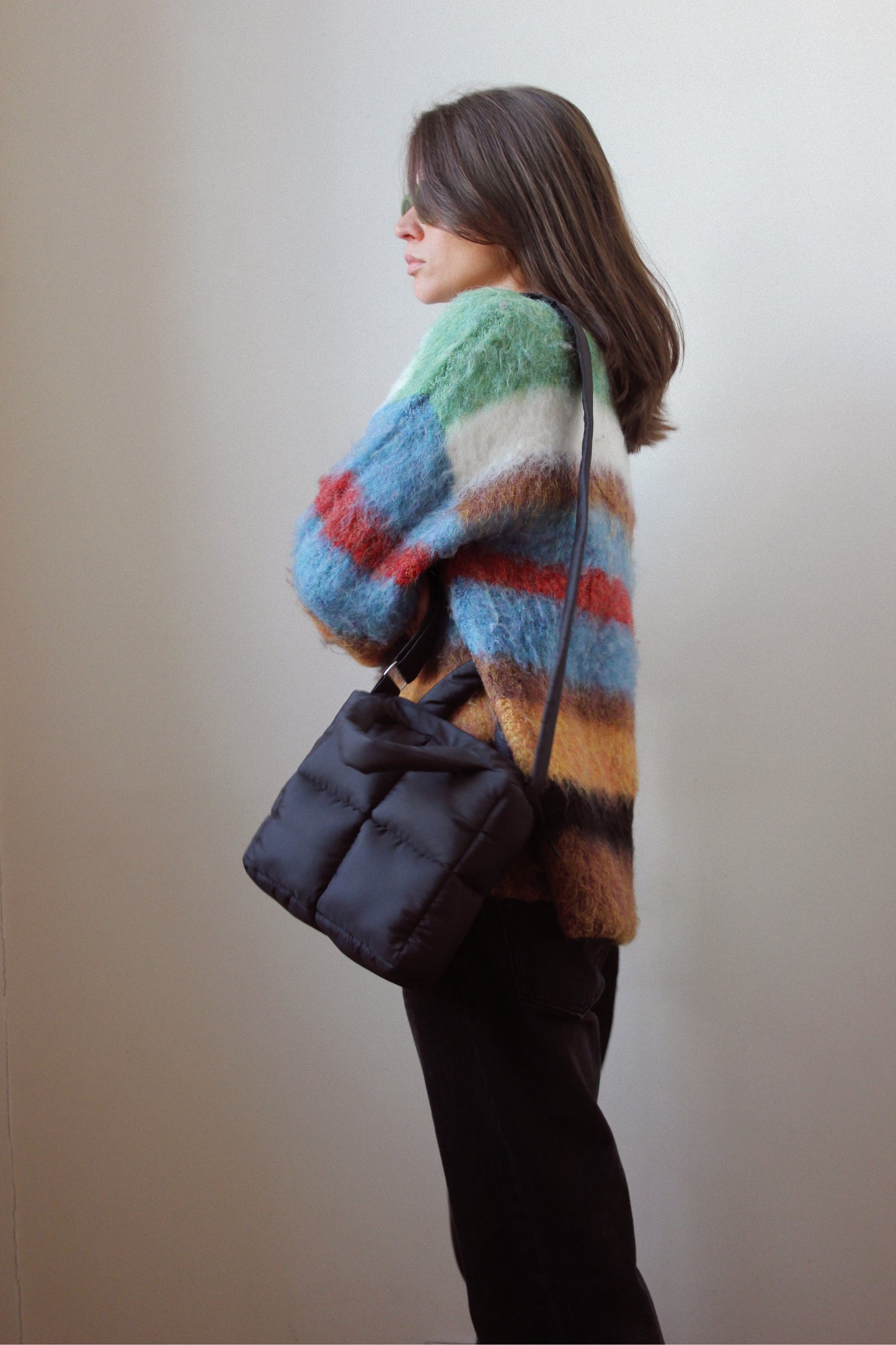 Mini Pillow Puffer Essential bag in Black