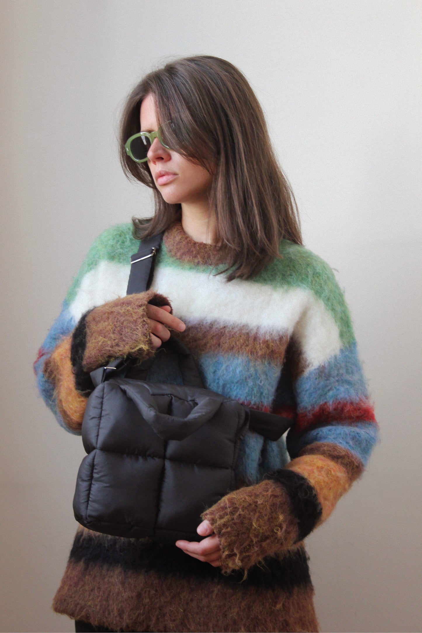 Mini Pillow Puffer Essential bag in Black