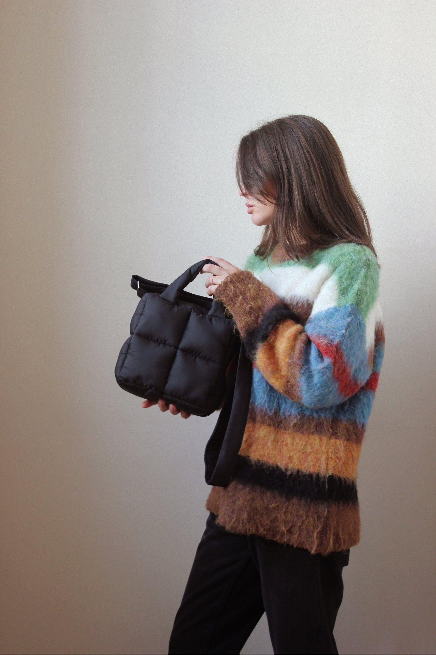 Mini Pillow Puffer Essential bag in Black