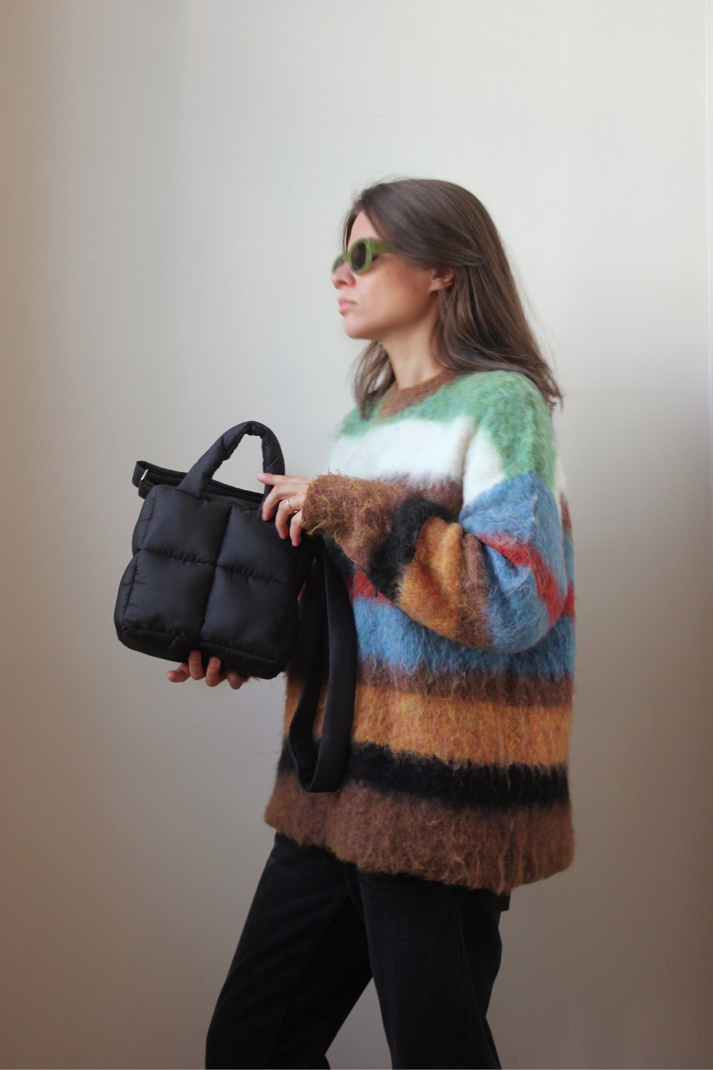 Mini Pillow Puffer Essential bag in Black