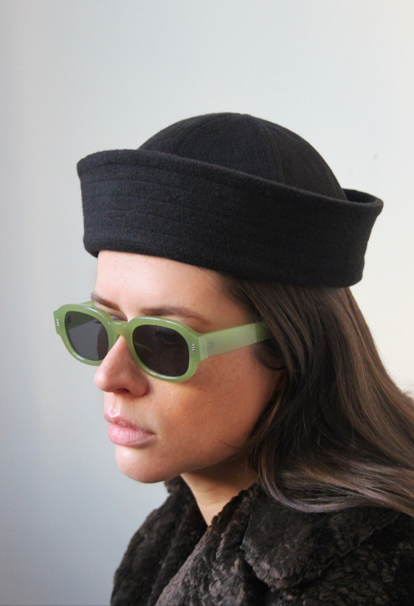 Drape Marine Pillbox in Black