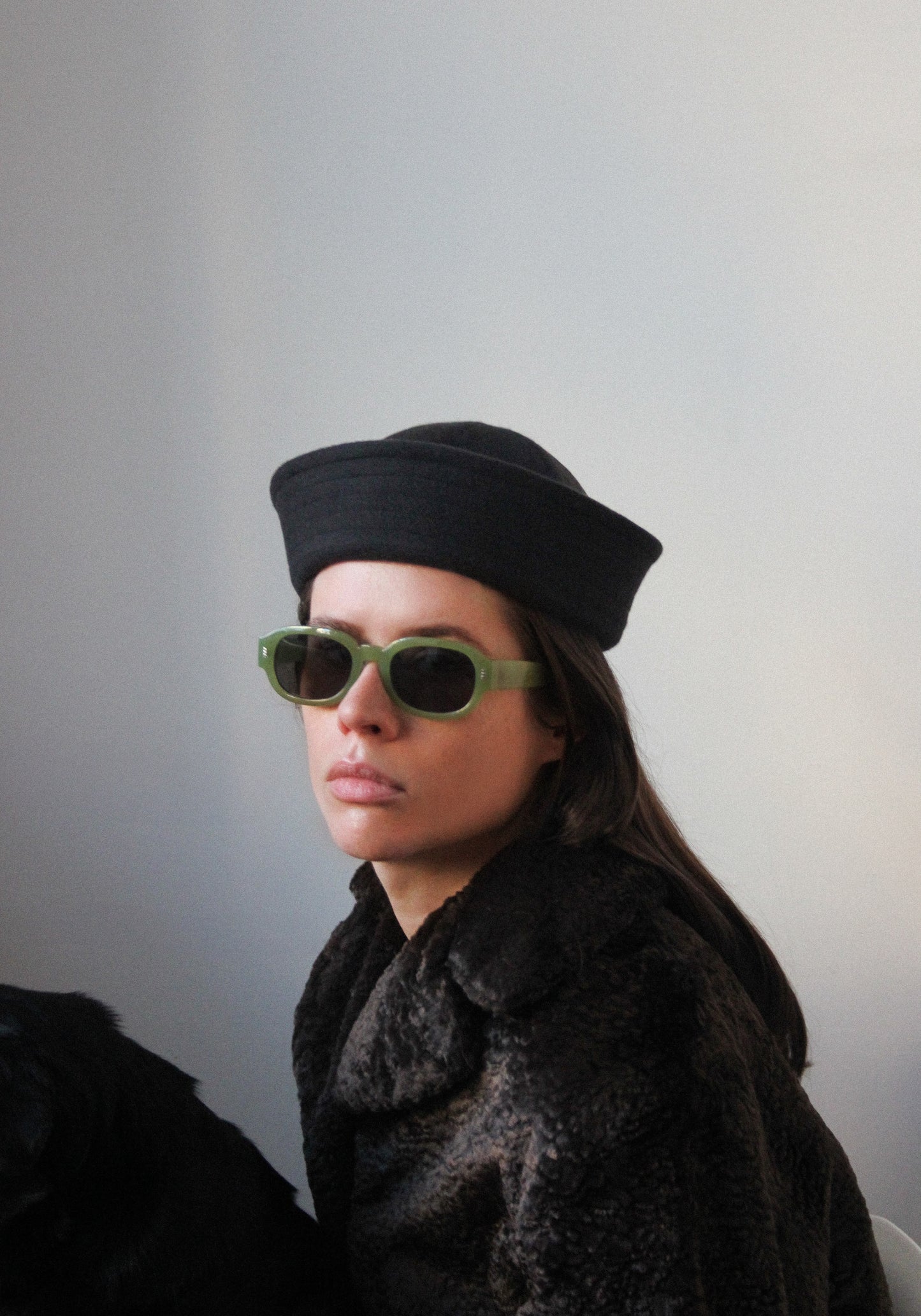 Drape Marine Pillbox in Black