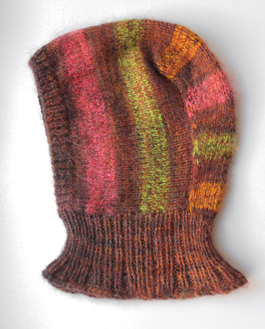 Merino Mohair Balaclava in Multi Brown Mélange