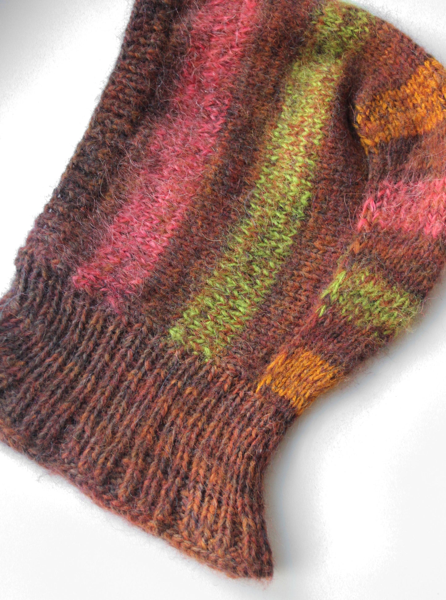 Merino Mohair Balaclava in Multi Brown Mélange