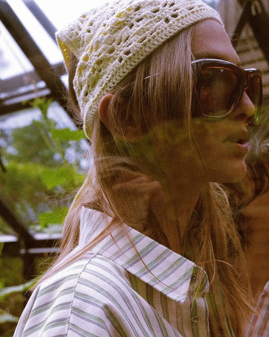 Сrochet Headscarf in Buttermilk