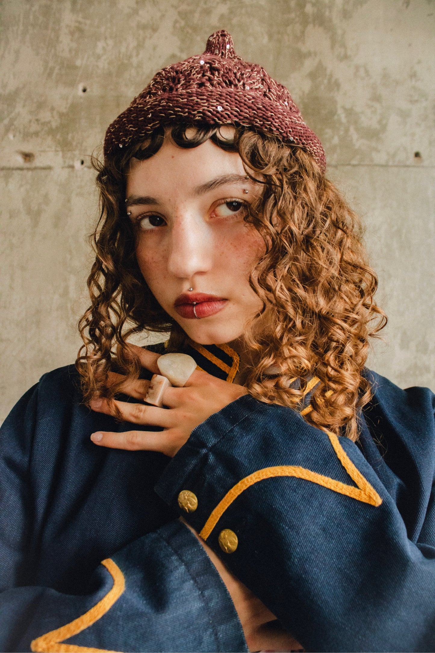 Sparkle Teletubby Hat in Brown Melangé