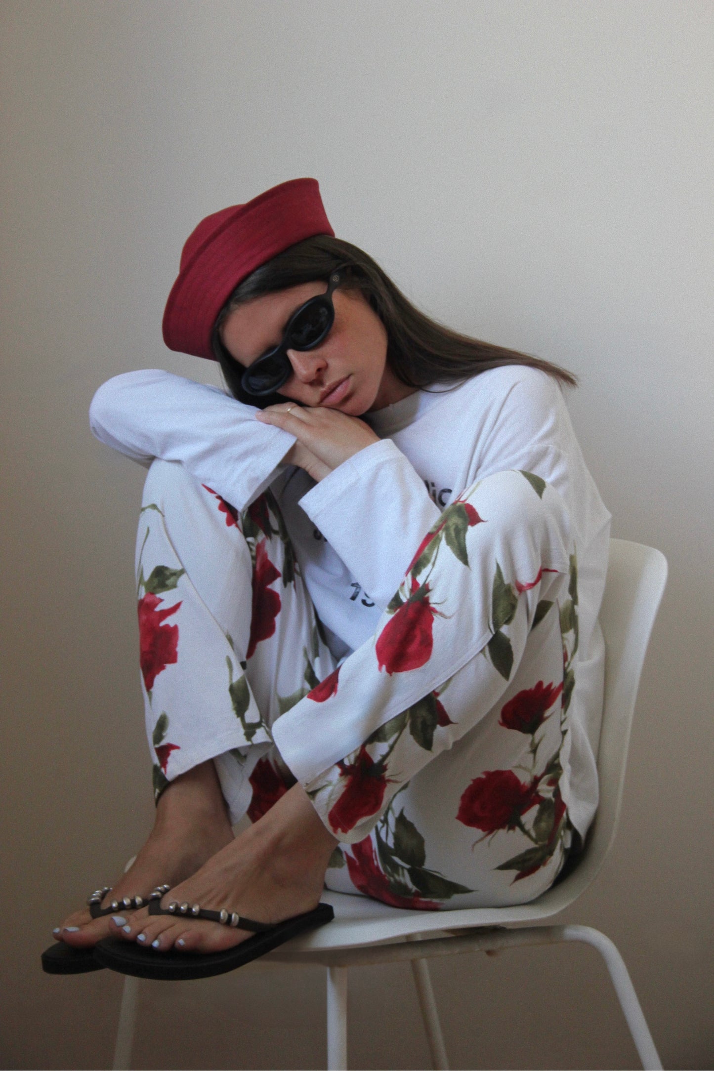 Premium Cotton Marine Pillbox in Burgundy