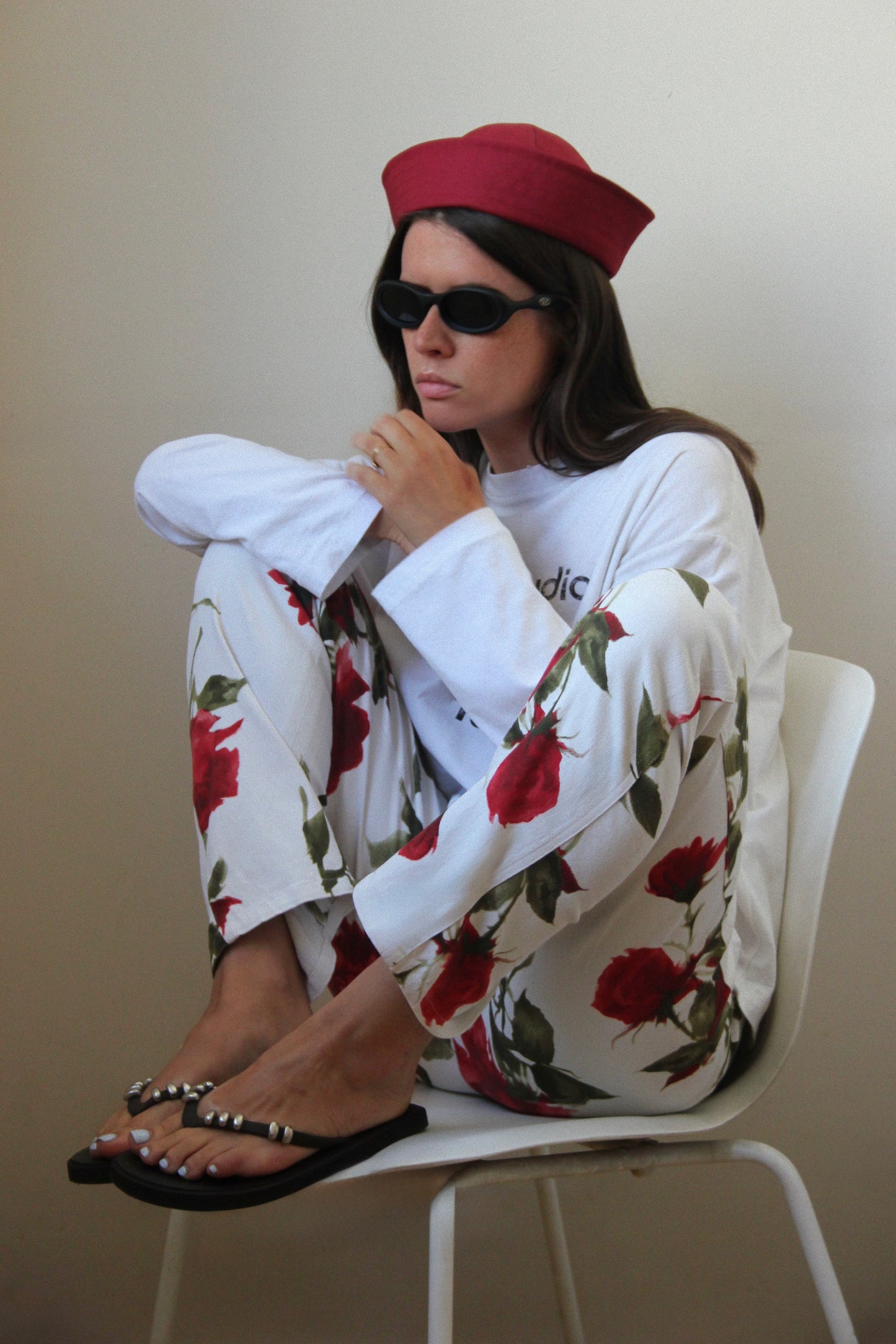 Premium Cotton Marine Pillbox in Burgundy