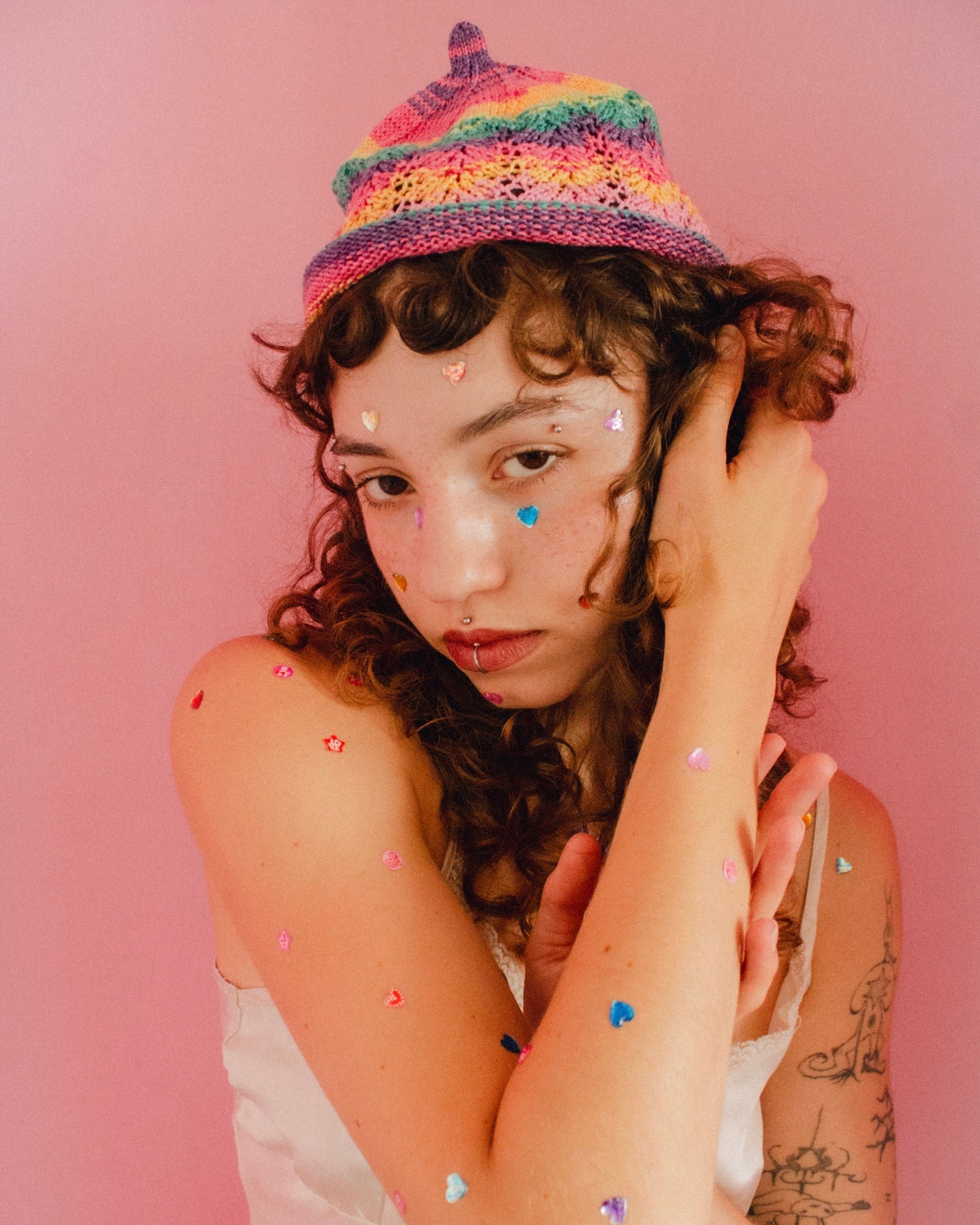Lace Crochet Multi Teletubby Hat