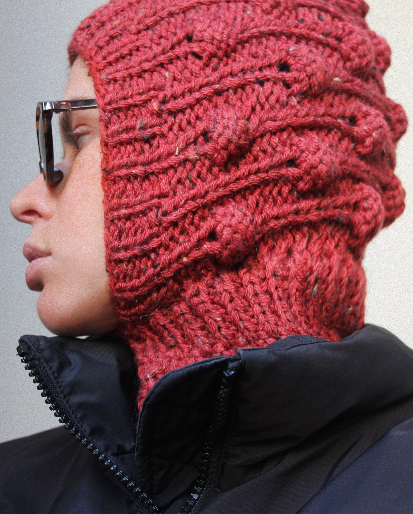 Tweed Brick Brains Woolen Balaclava