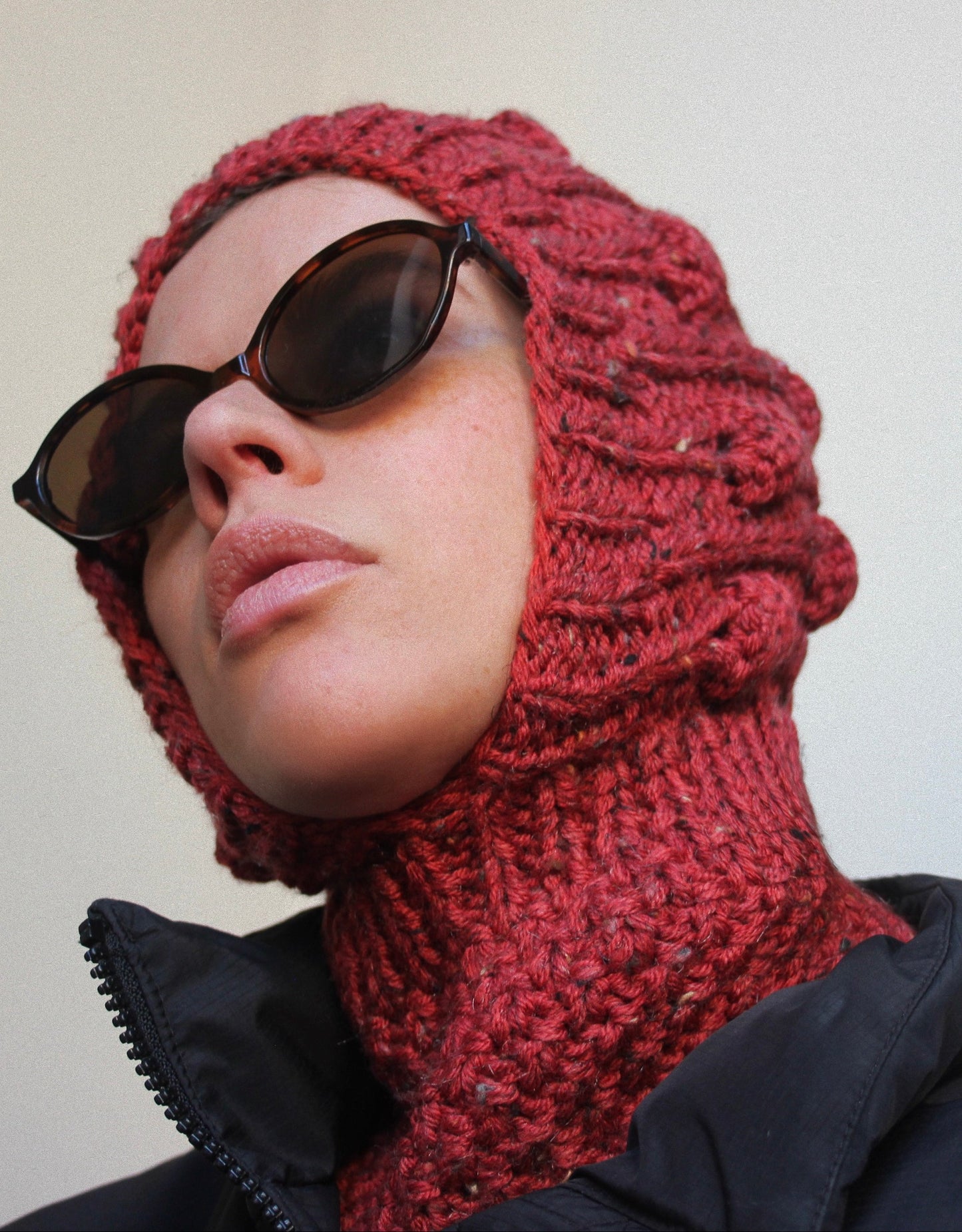 Tweed Brick Brains Woolen Balaclava