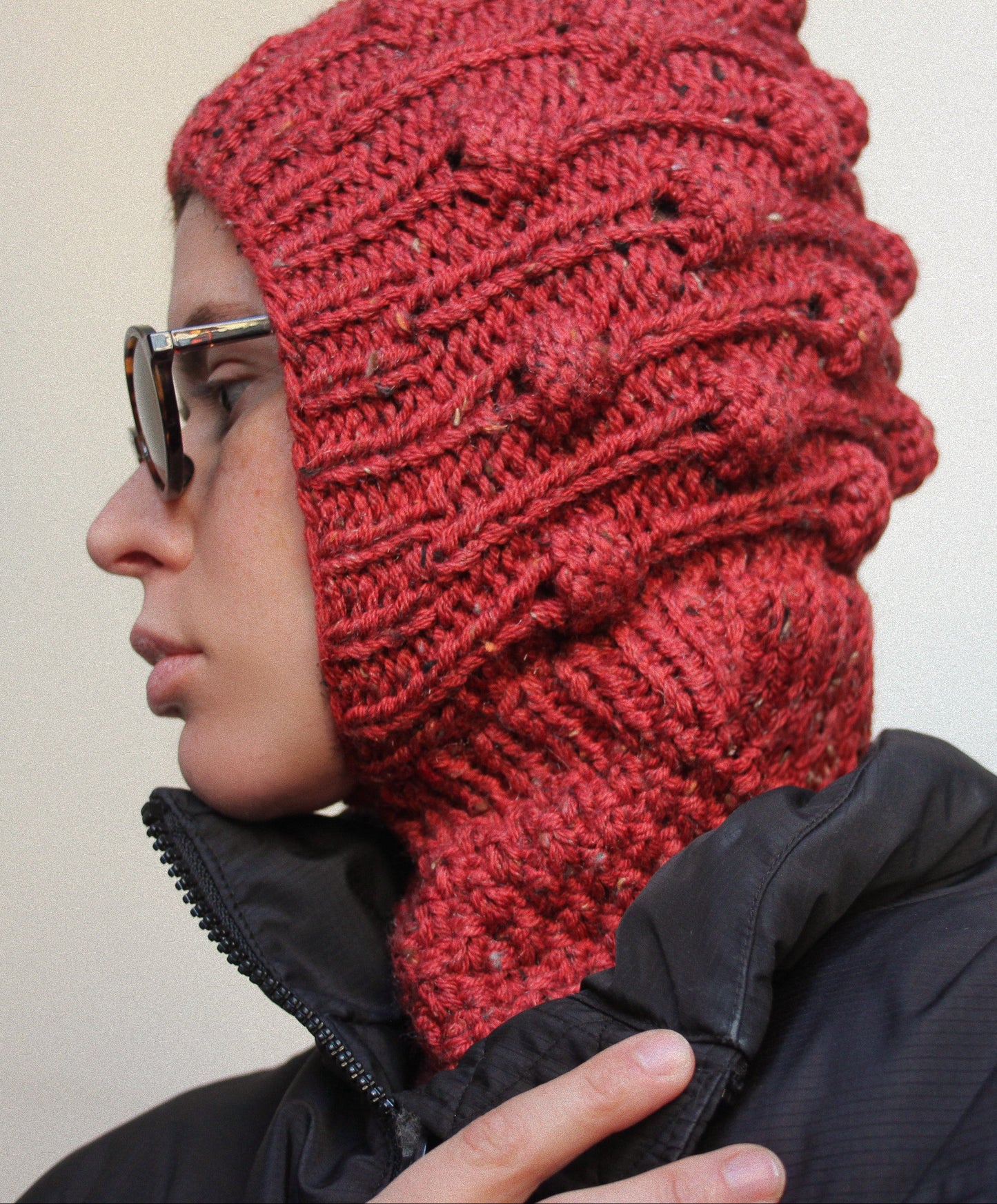 Tweed Brick Brains Woolen Balaclava