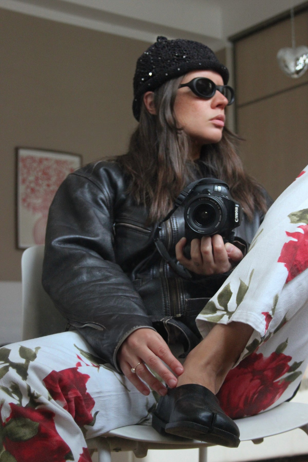 Sparkle Teletubby Hat in Black & Brown Mélange