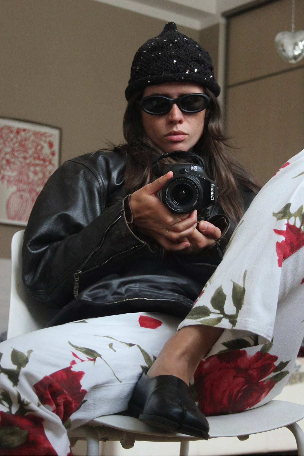 Sparkle Teletubby Hat in Black & Brown Mélange