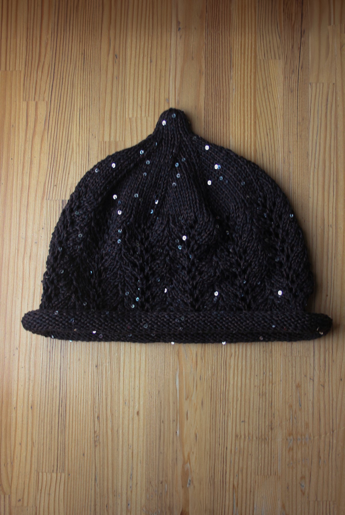 Sparkle Teletubby Hat in Black & Brown Mélange
