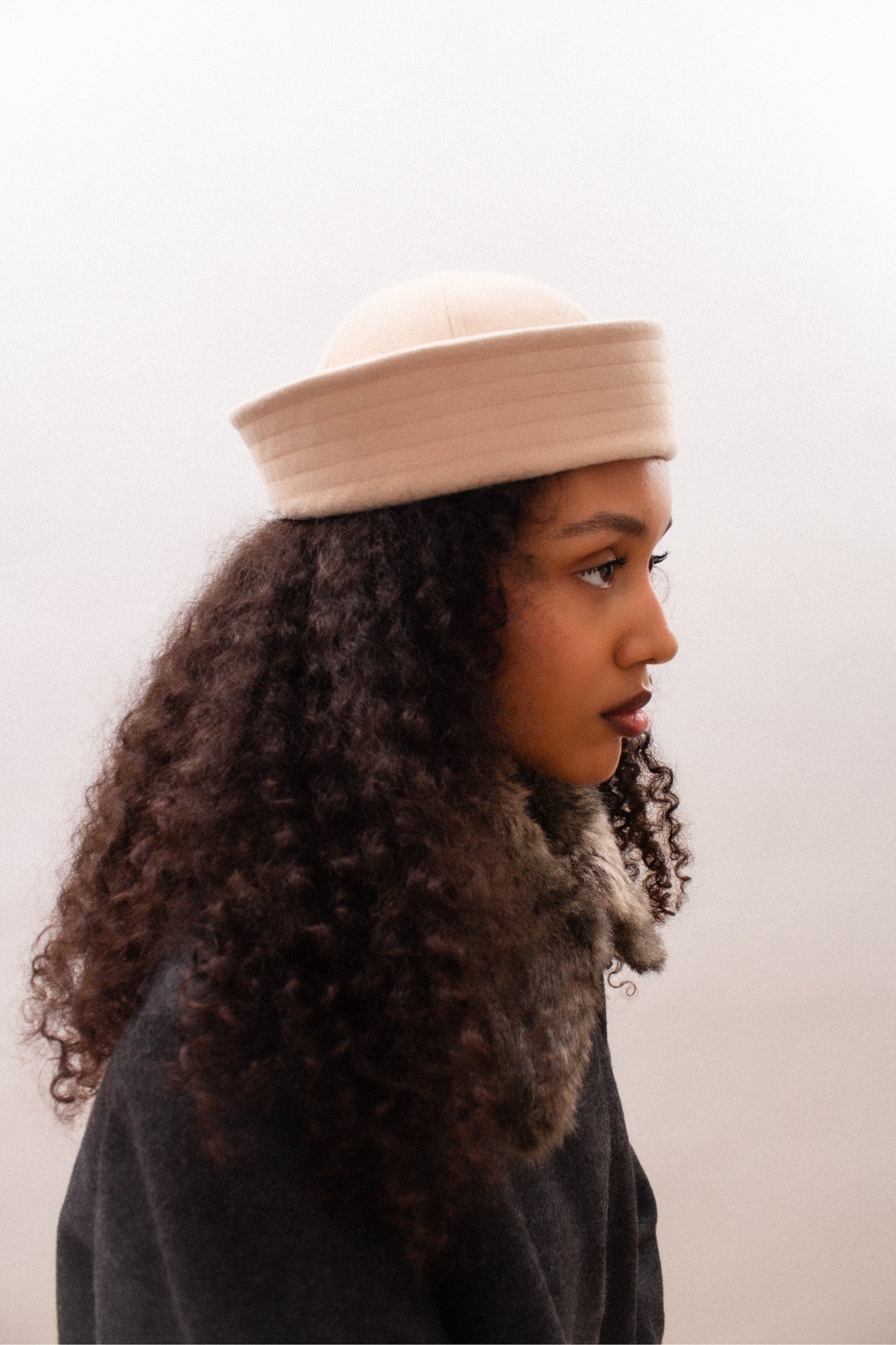 Drape Marine Pillbox in Soft Caramel