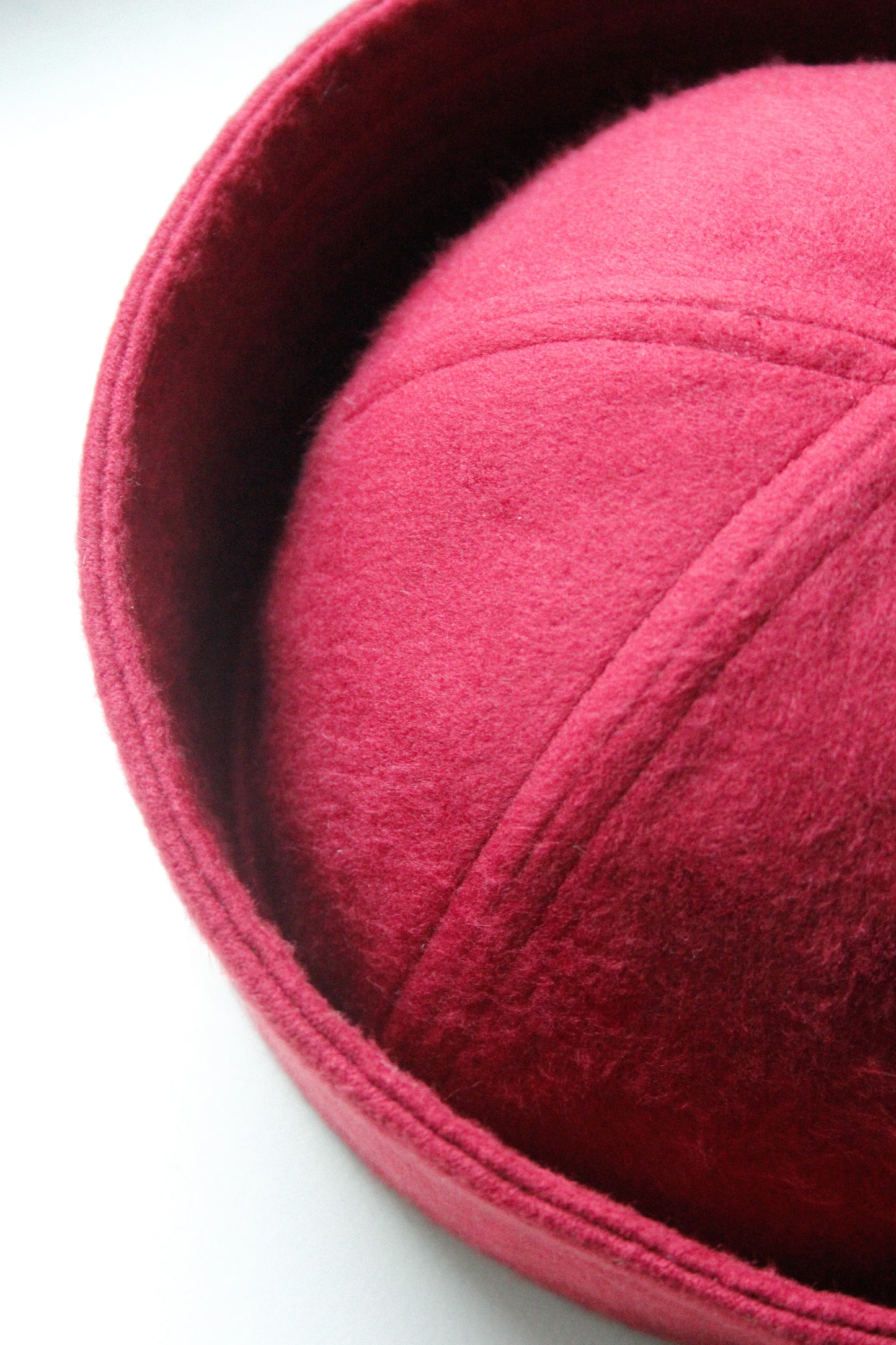 Drape Marine Pillbox in Burgundy