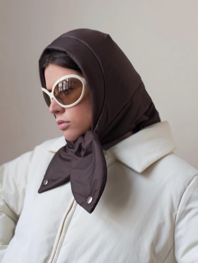 Pillow Puffer Headscarf - Balaclava in Black