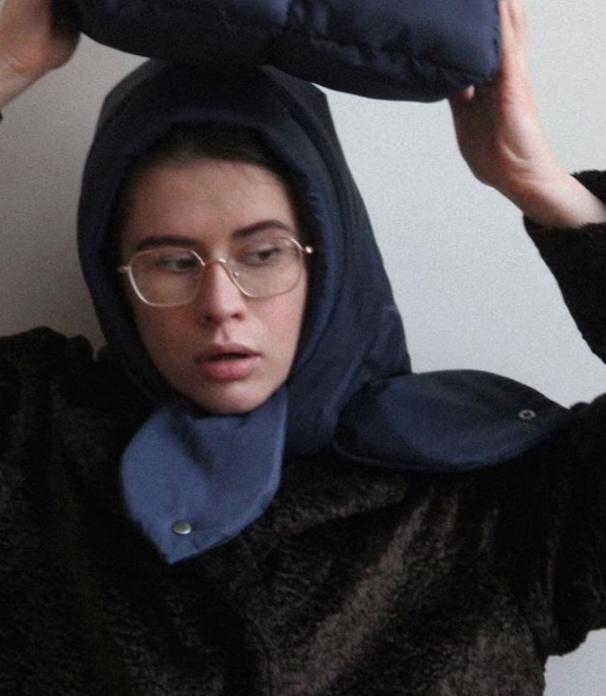 Pillow Puffer Headscarf - Balaclava in Black