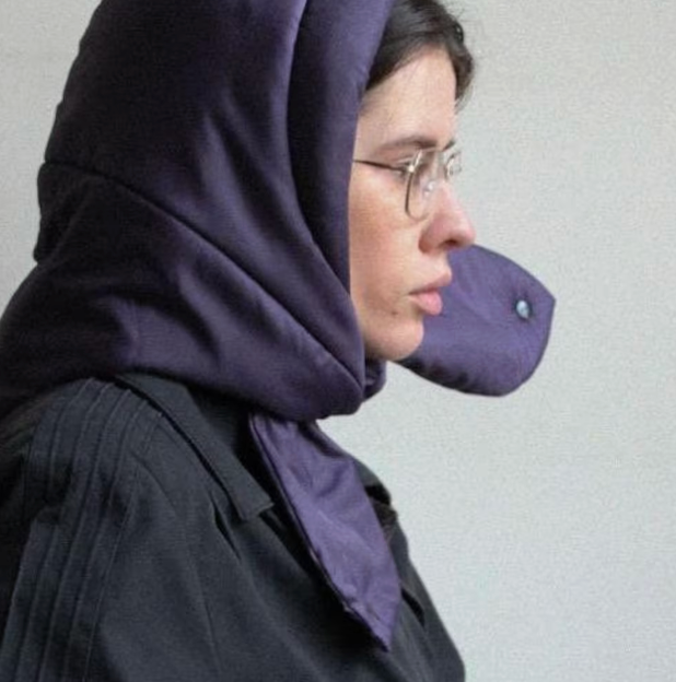 Pillow Puffer Headscarf - Balaclava in Baby Blue