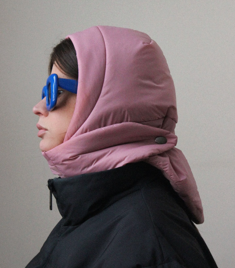 Pillow Puffer Headscarf - Balaclava in Black