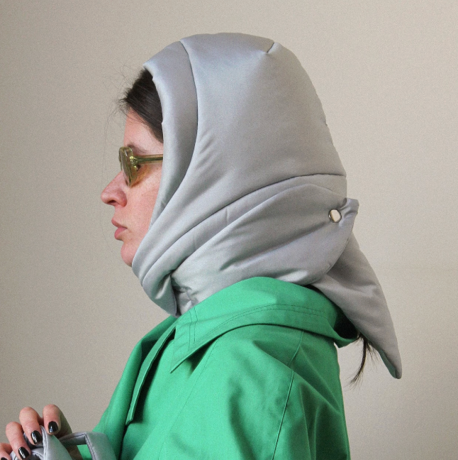 Pillow Puffer Headscarf - Balaclava in Black