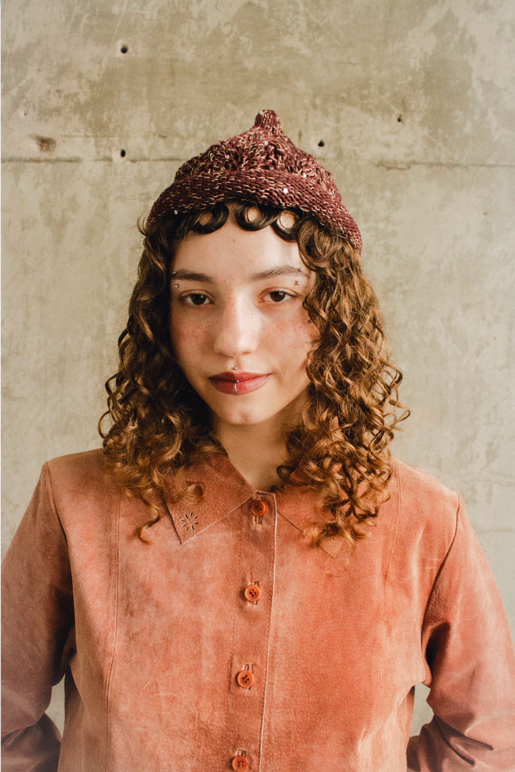 Sparkle Teletubby Hat in Brown Melangé