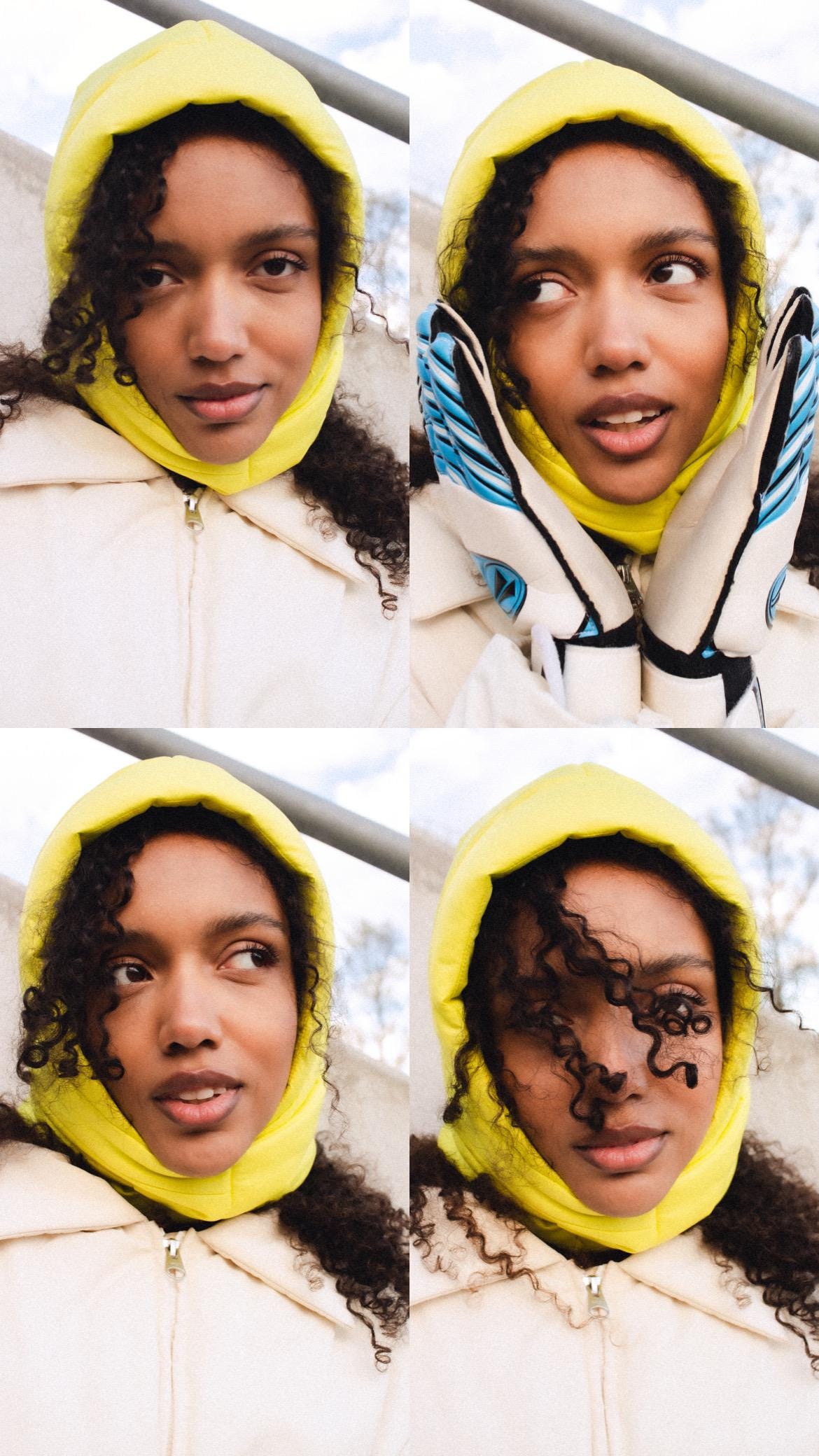 Pillow Headscarf - Balaclava in Neon Yellow