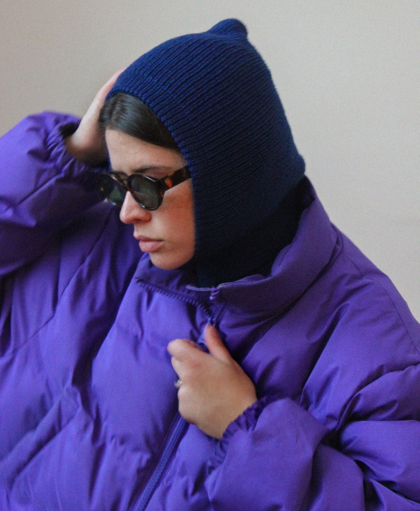 Merino Wool Balaclava in Navy