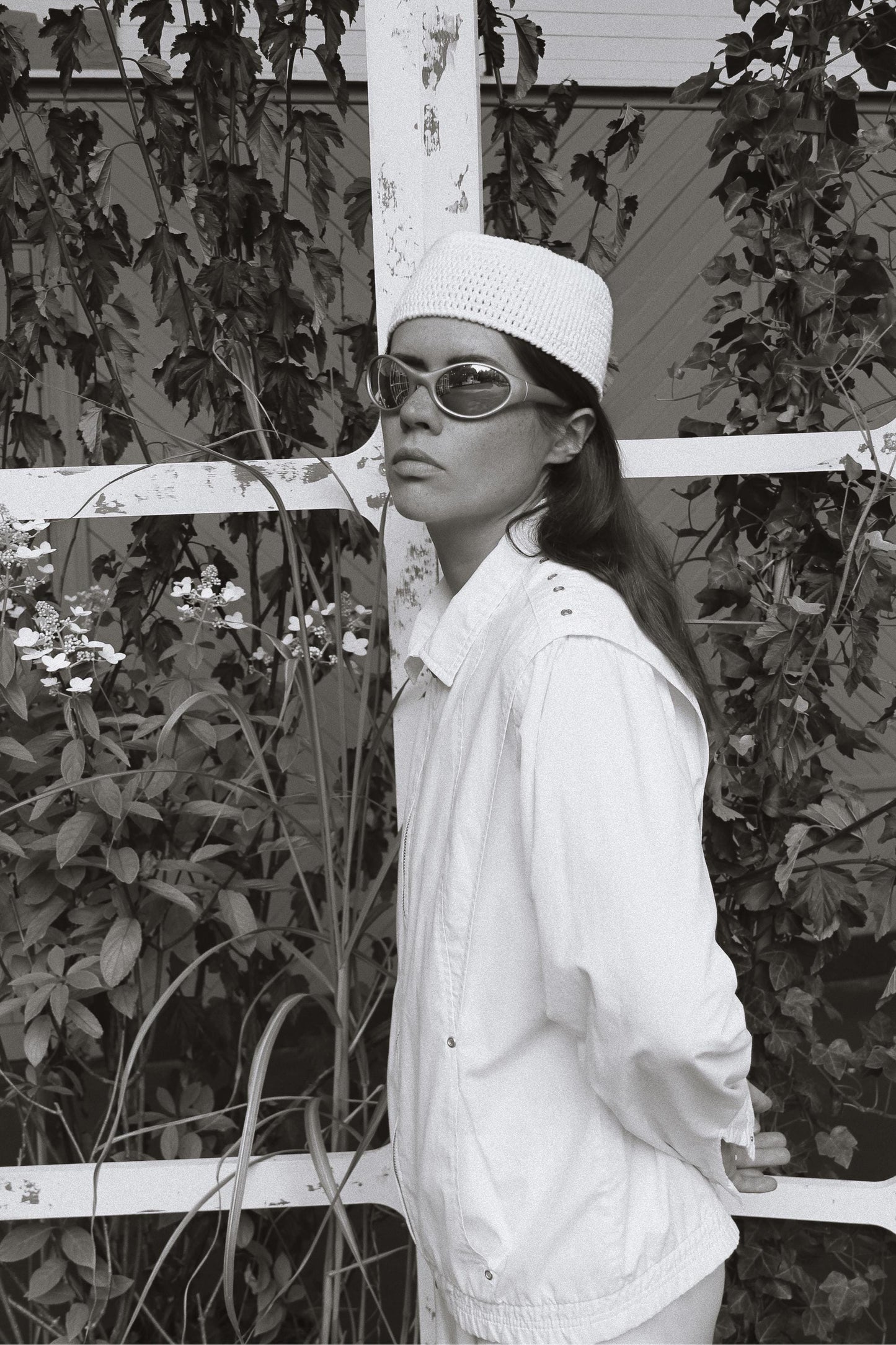 Crochet Cotton Pillbox in White