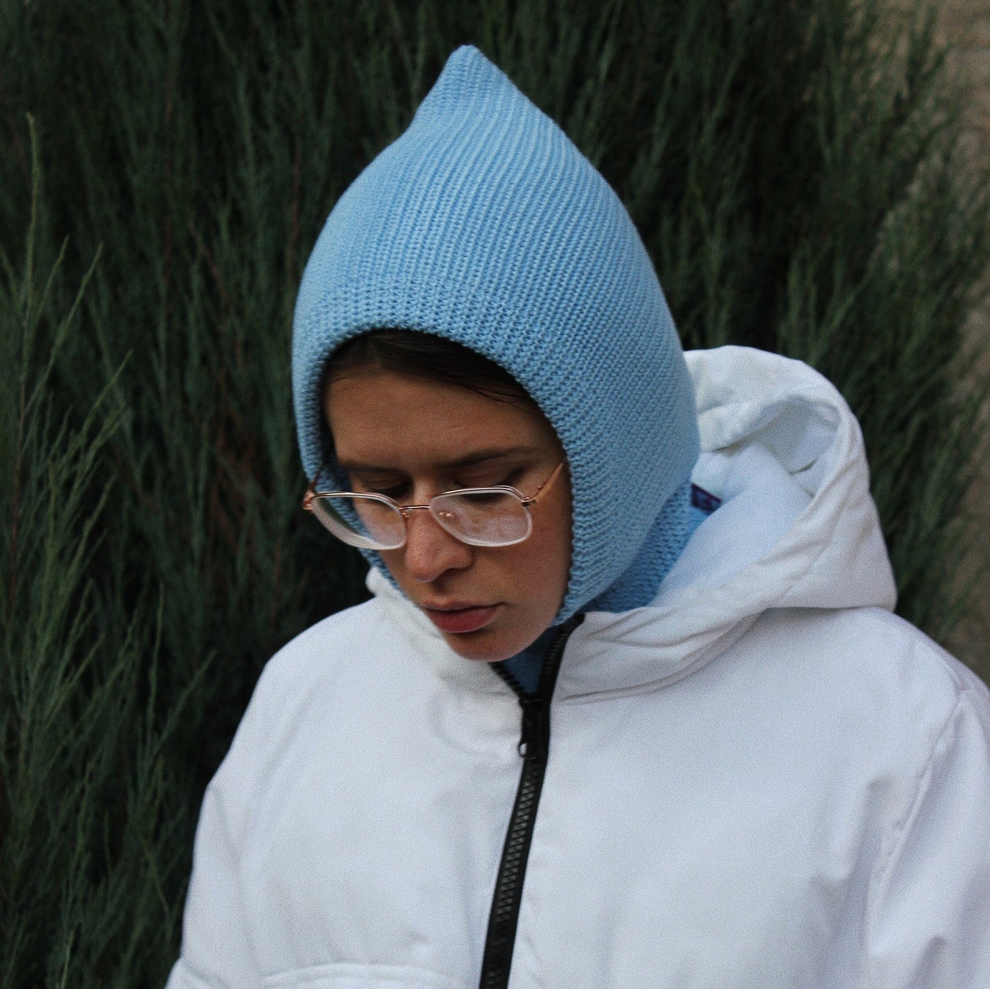 Merino Wool Balaclava in Baby Blue