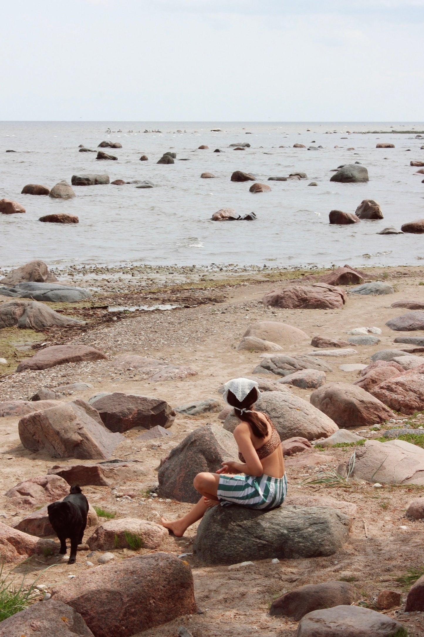 Crochet Mesh Headscarf in White