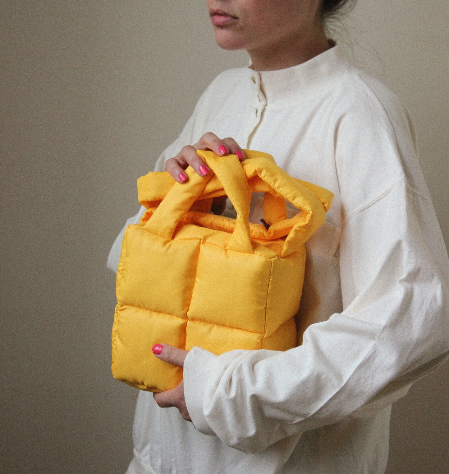 Mini Pillow Puffer Essential bag in Yellow