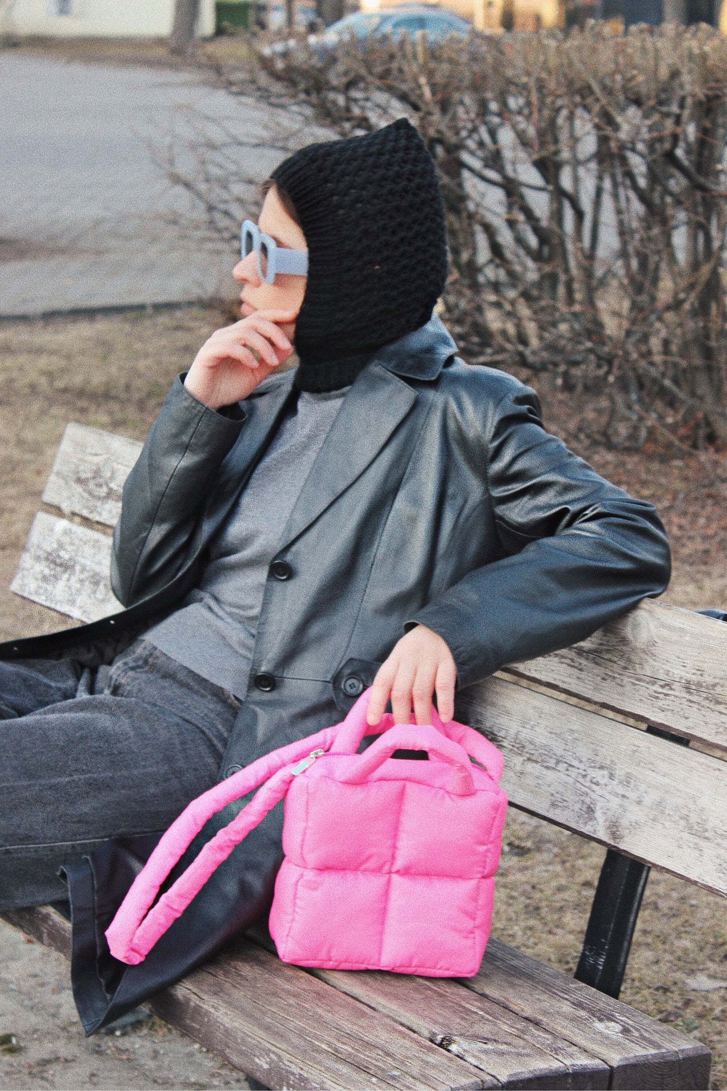 Demi - season balaclava hat in black ,mango socky balaclava knit beanie,knit helmet,knit hat,crochet balaclava, knitted hood