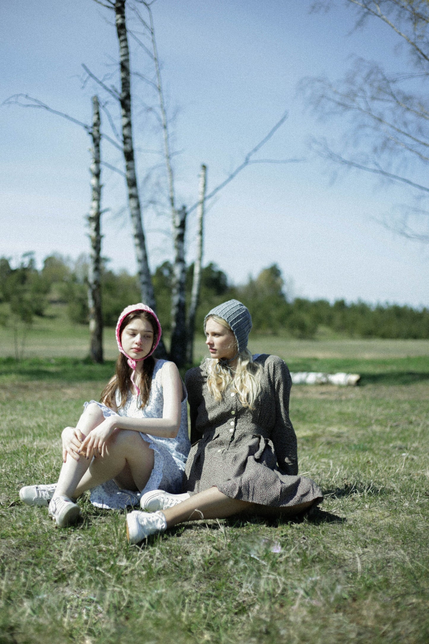 Adult Crochet Bow Tie Bonnet in Grey