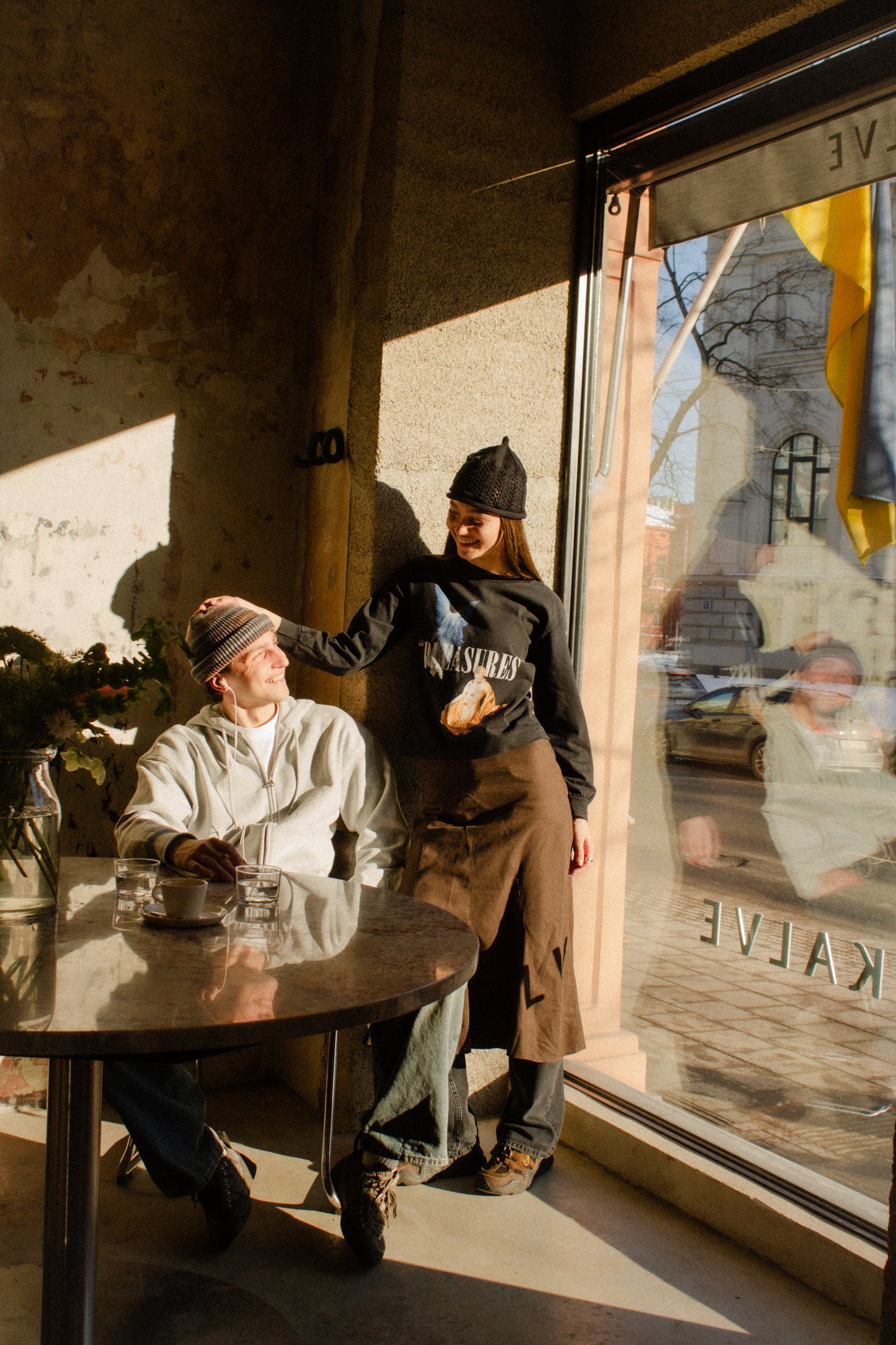 Cotton Lace Crochet Teletubby Hat in Black