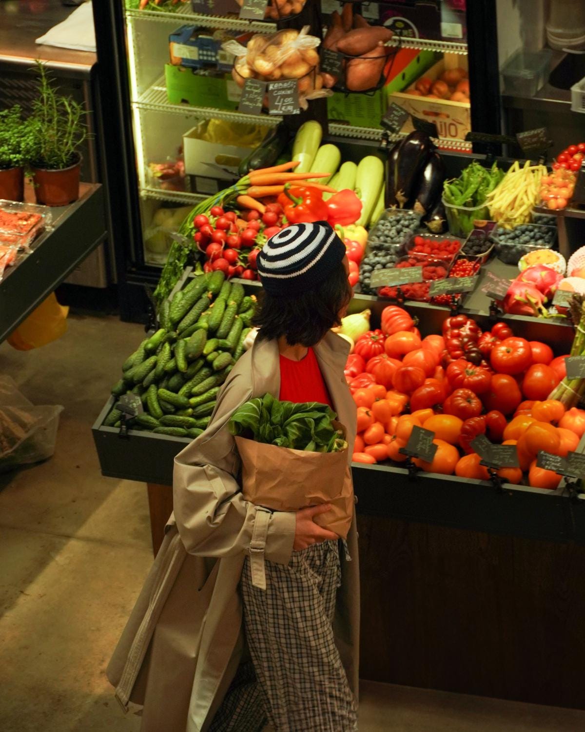 Crochet Premium Cotton Striped Marin Hat in Navy & White