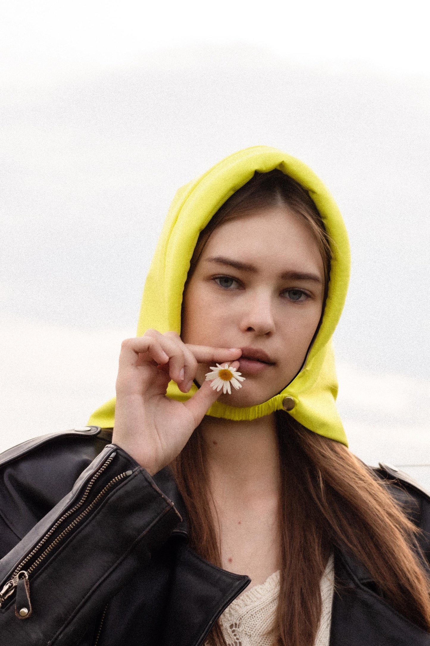 Rain Headscarf  in Neon Yellow