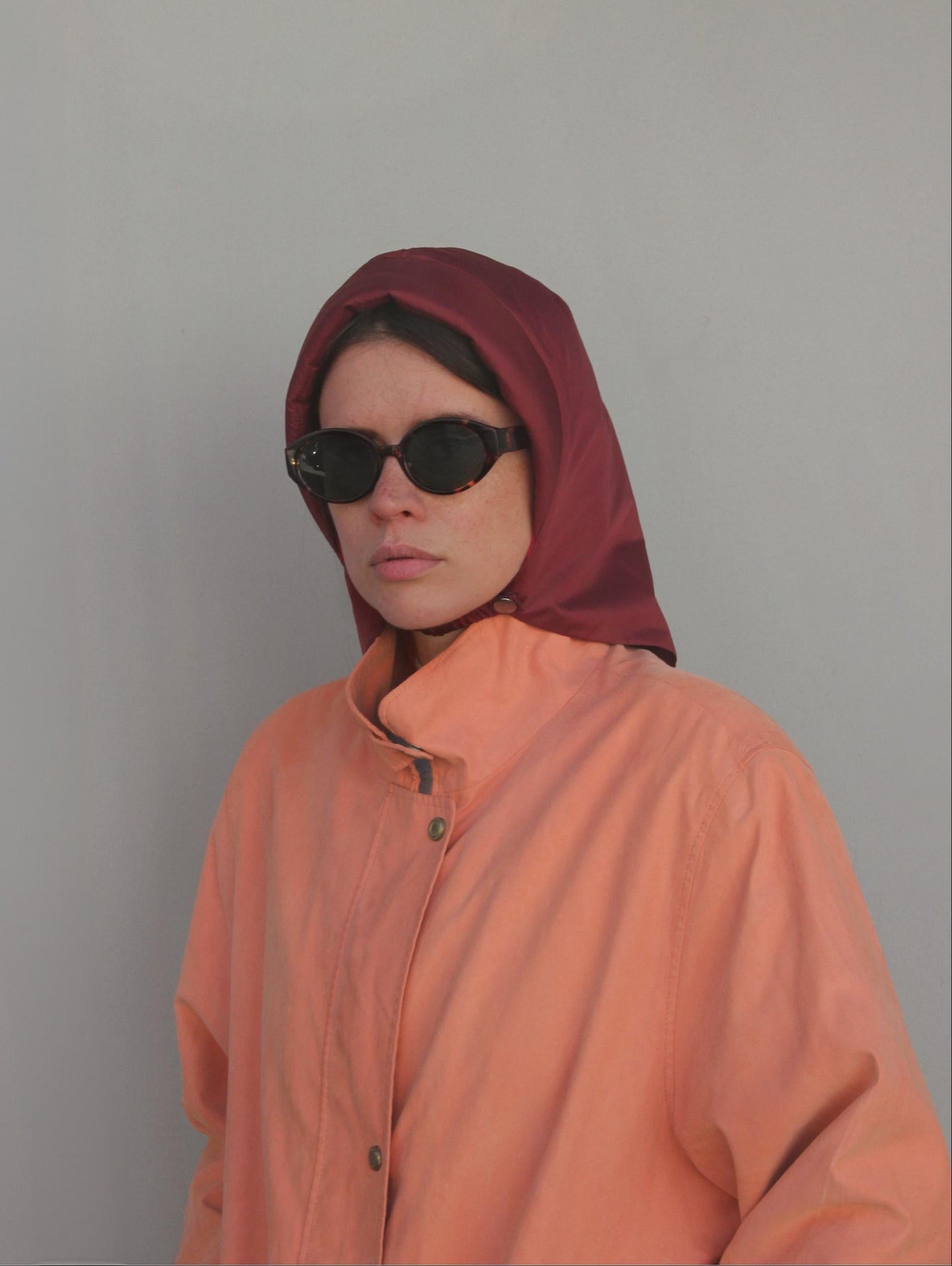 Rain Headscarf in Burgundy