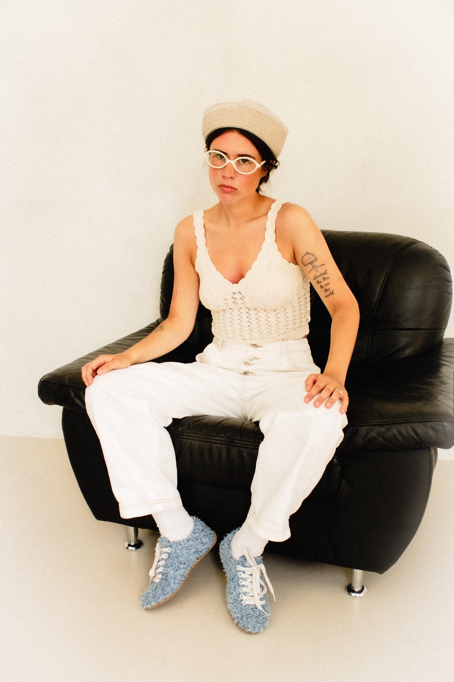 Crochet Premium Cotton  Marin Hat in Sand Beige