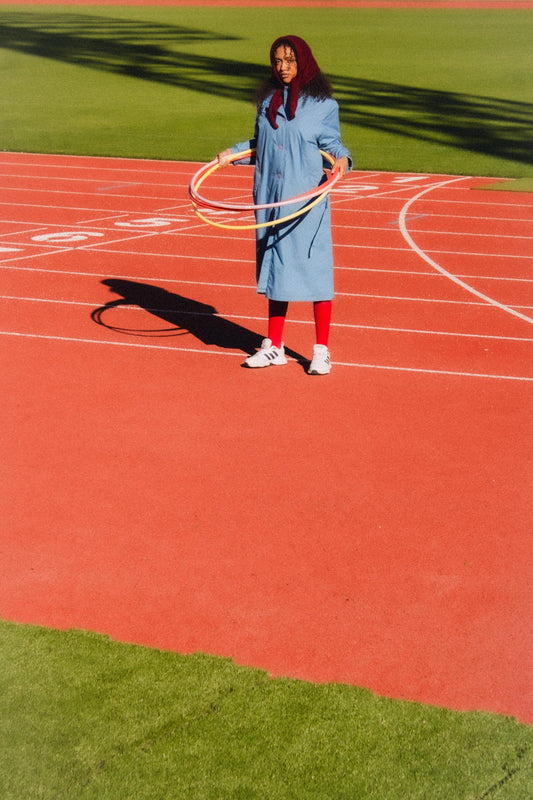 Hand - knitted Mohair Headscarf in Burgundy