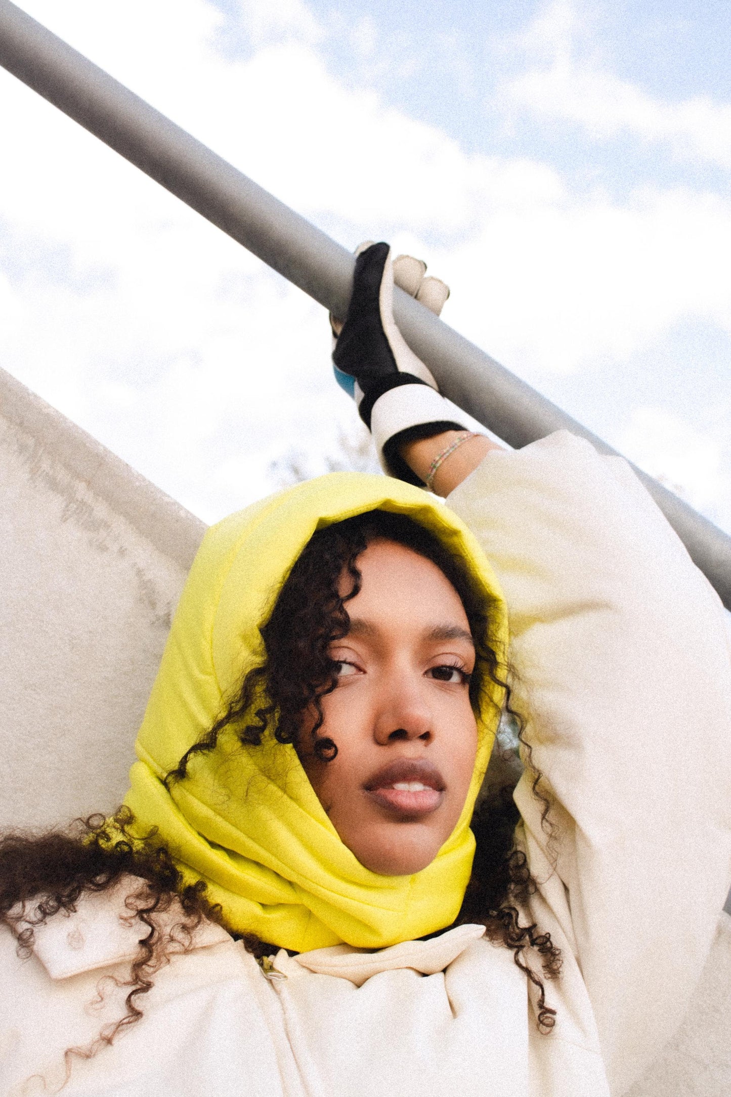 Pillow Headscarf - Balaclava in Neon Yellow