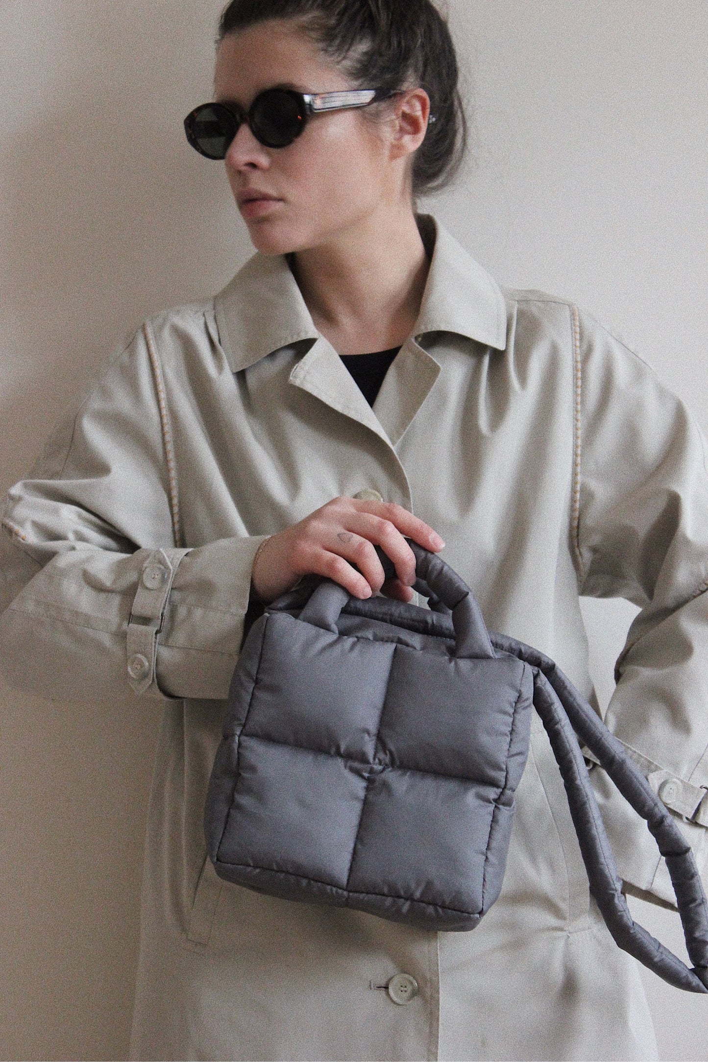 Mini Pillow Puffer Essential bag in Grey