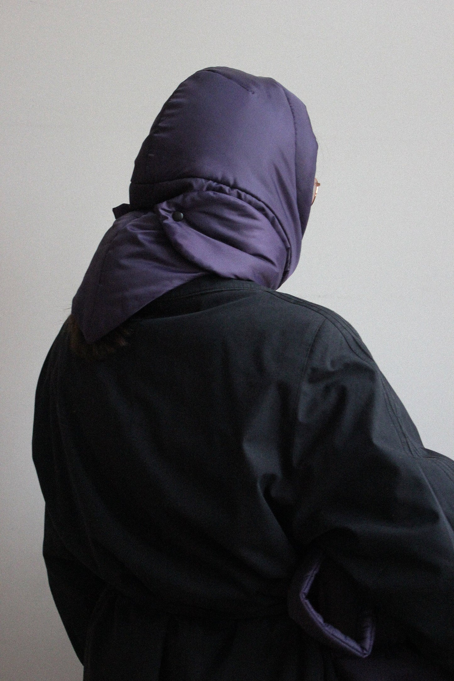 Pillow Puffer Headscarf - Balaclava in Purple