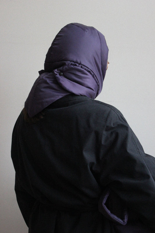 Pillow Puffer Headscarf - Balaclava in Purple