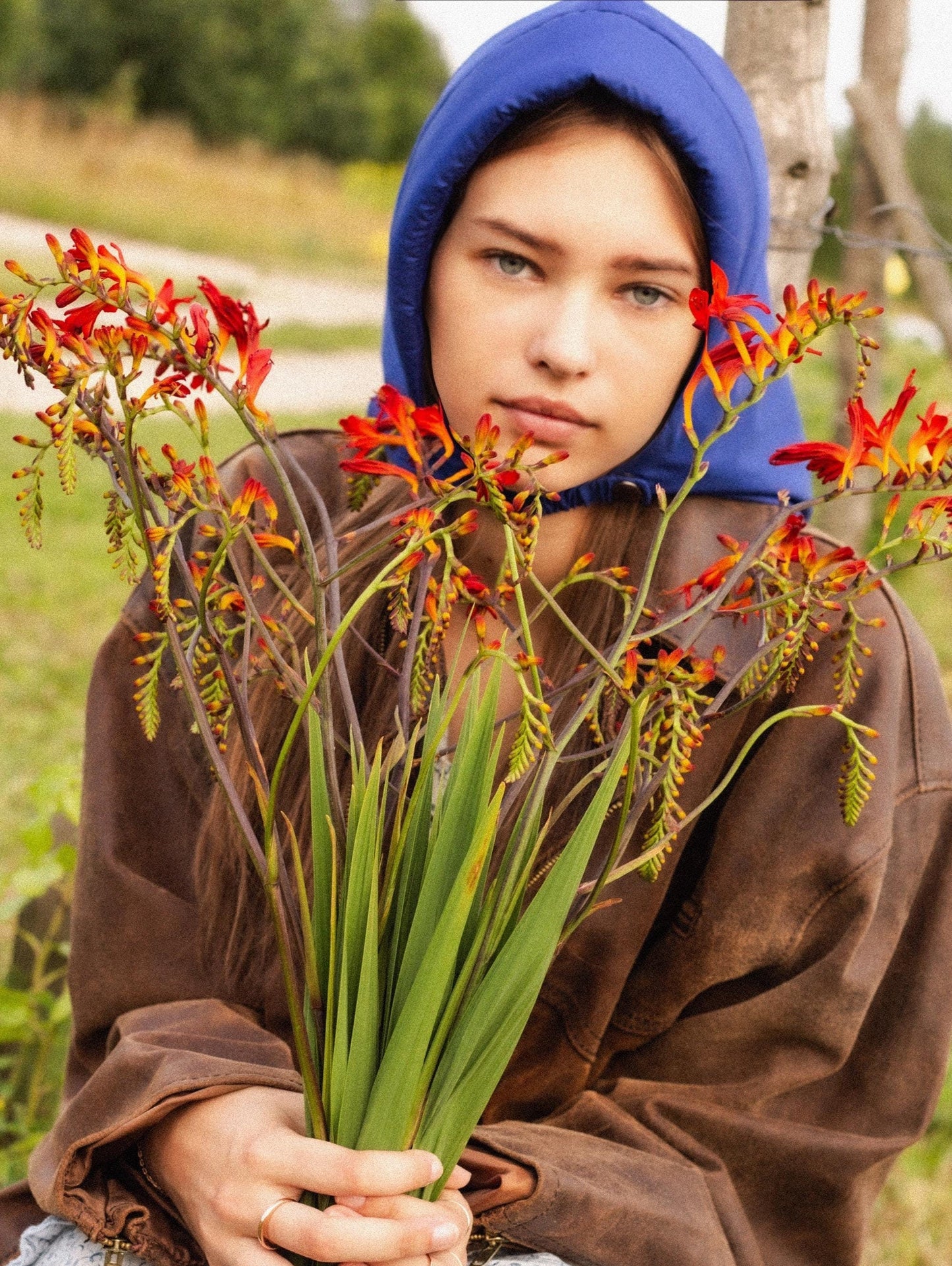Rain Headscarf in Blue