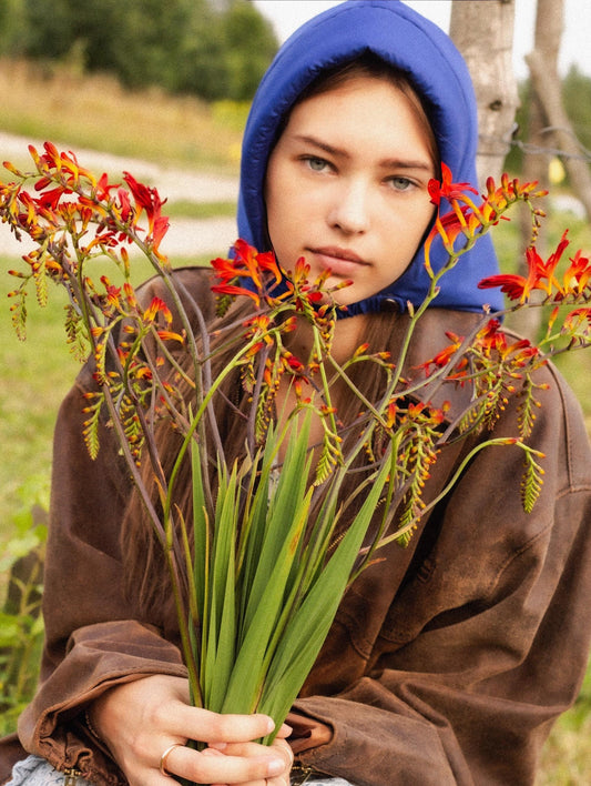 Rain Headscarf in Blue